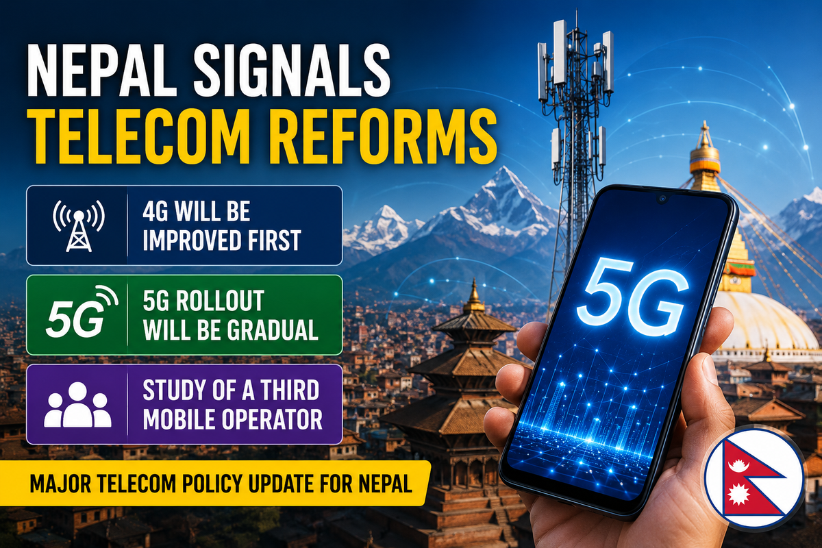 Nepal Signals Telecom Reforms, Gradual 5G Rollout and Study of a Third Mobile Operator