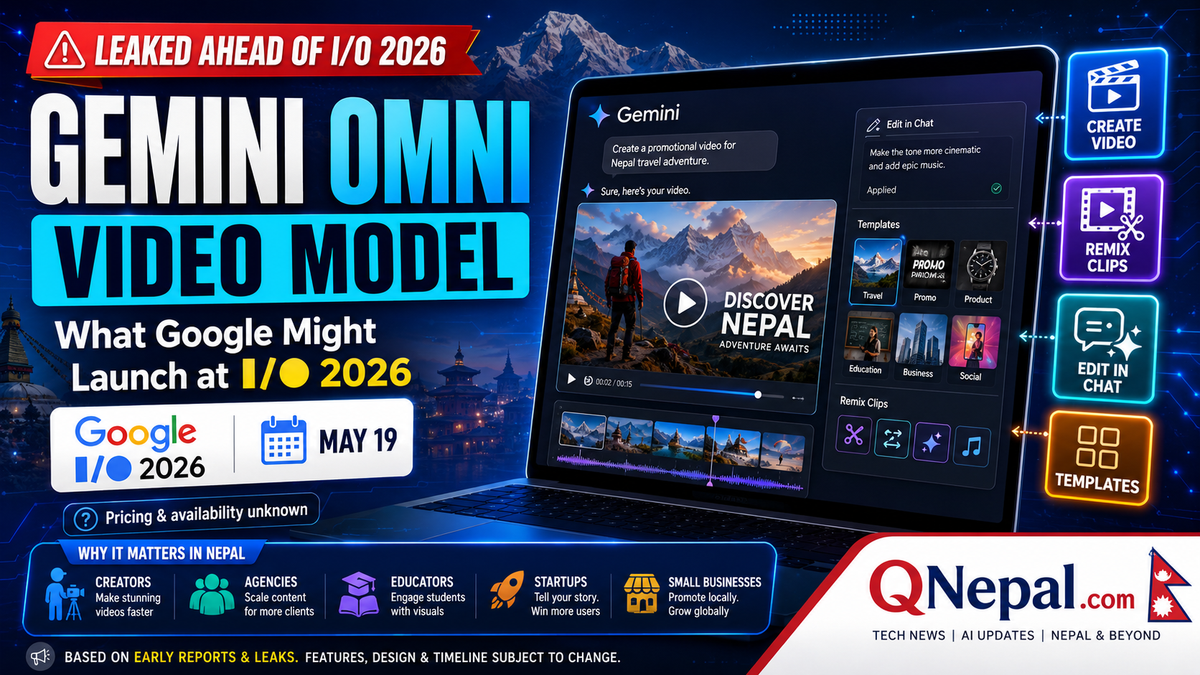 Gemini Omni video model preview for Google I O 2026