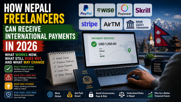 How Nepali Freelancers Can Receive International Payments in 2026: What Works Now, What Still Does Not, and What May Change